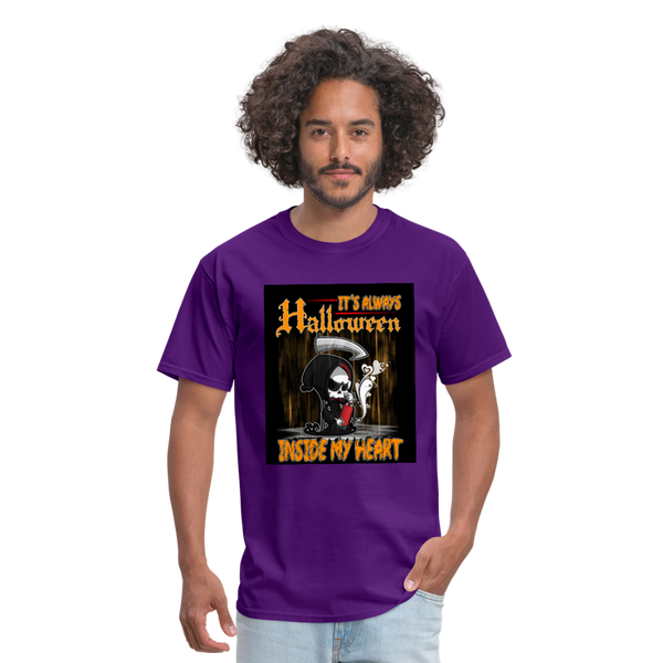 It's Always Halloween Inside My Heart Men's T-Shirt - purple