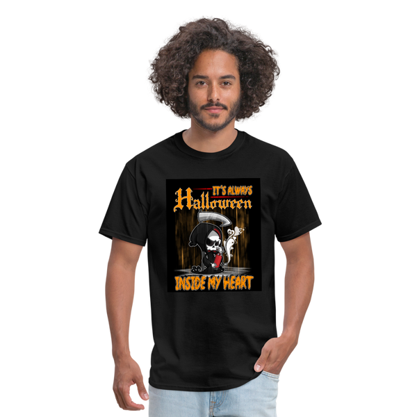 It's Always Halloween Inside My Heart Men's T-Shirt - black