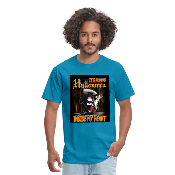 It's Always Halloween Inside My Heart Men's T-Shirt - turquoise