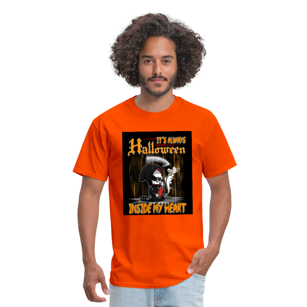 It's Always Halloween Inside My Heart Men's T-Shirt - orange