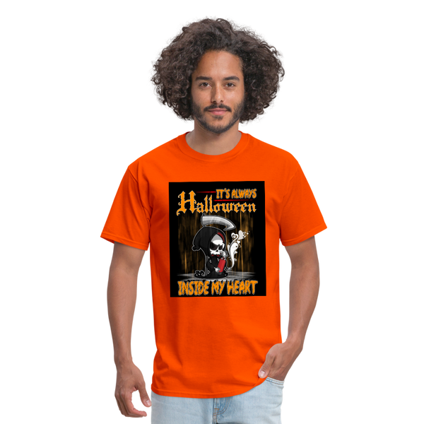 It's Always Halloween Inside My Heart Men's T-Shirt - orange