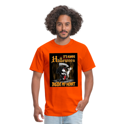 It's Always Halloween Inside My Heart Men's T-Shirt - orange