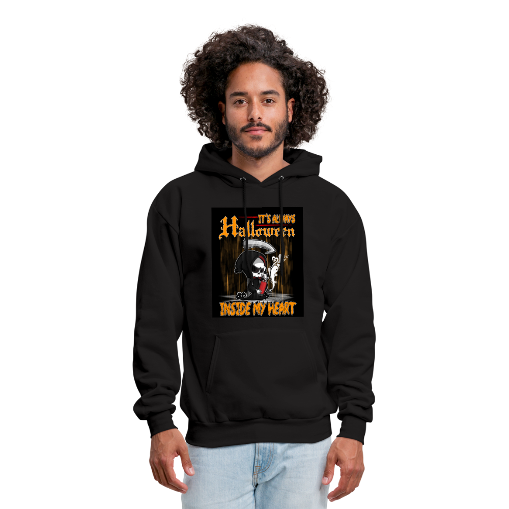 It's Always Halloween Inside My Heart Men's Hoodie - black