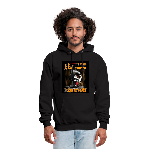 It's Always Halloween Inside My Heart Men's Hoodie - black