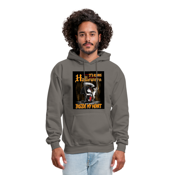 It's Always Halloween Inside My Heart Men's Hoodie - asphalt gray