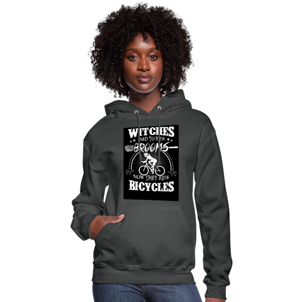 Witches Used To Ride Brooms Now They Ride Bicycles Women's Hoodie - asphalt