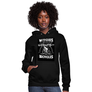 Witches Used To Ride Brooms Now They Ride Bicycles Women's Hoodie - black