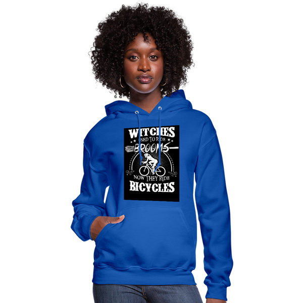 Witches Used To Ride Brooms Now They Ride Bicycles Women's Hoodie - royal blue