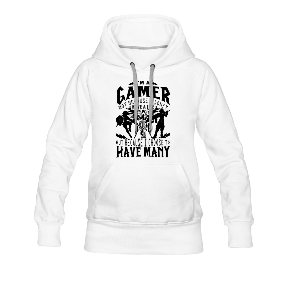 I'm A Gamer Women’s Premium Hoodie - white