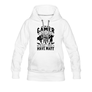 I'm A Gamer Women’s Premium Hoodie - white