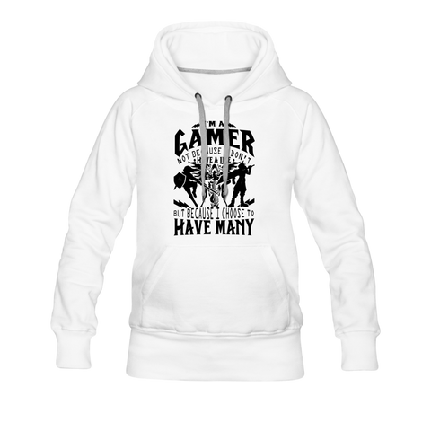 I'm A Gamer Women’s Premium Hoodie - white