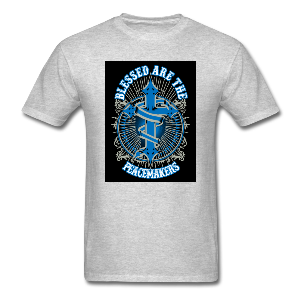 Blessed Are The Peacemakers Men's T-Shirt - heather gray