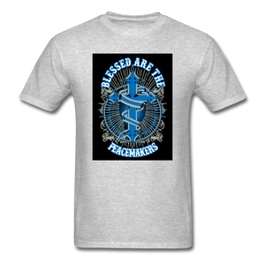 Blessed Are The Peacemakers Men's T-Shirt - heather gray