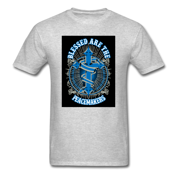 Blessed Are The Peacemakers Men's T-Shirt - heather gray