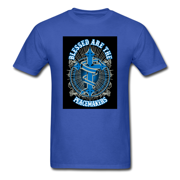 Blessed Are The Peacemakers Men's T-Shirt - royal blue