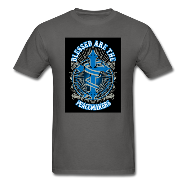 Blessed Are The Peacemakers Men's T-Shirt - charcoal