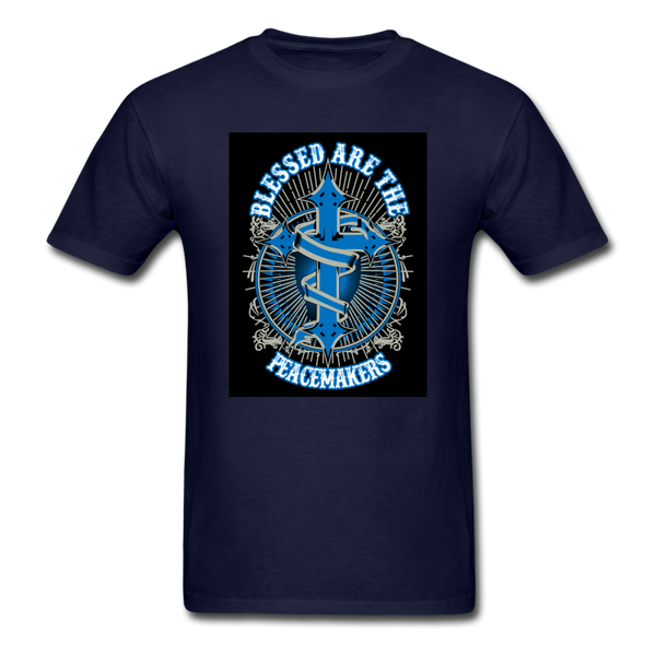 Blessed Are The Peacemakers Men's T-Shirt - navy