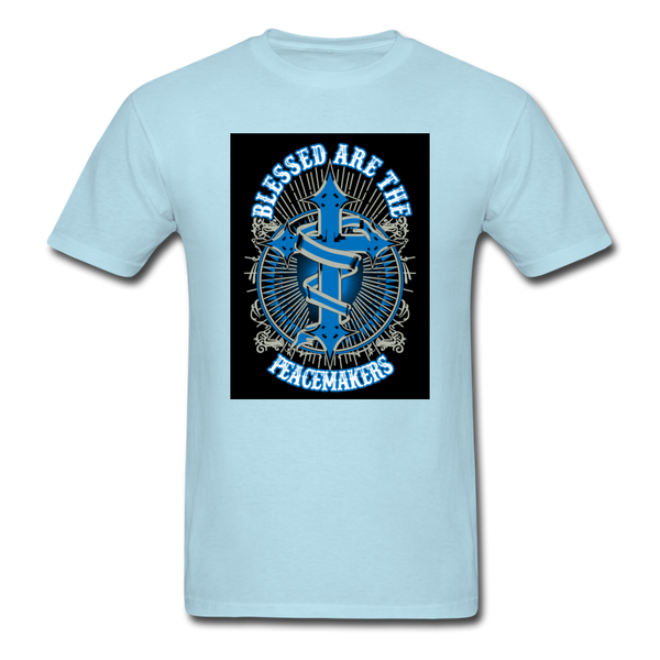 Blessed Are The Peacemakers Men's T-Shirt - powder blue