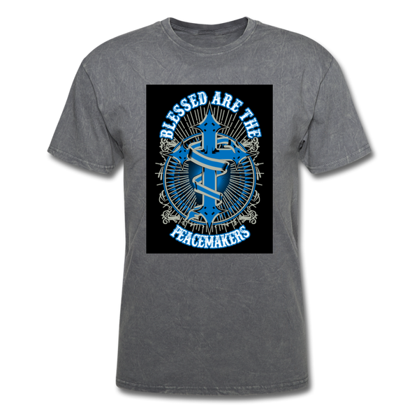 Blessed Are The Peacemakers Men's T-Shirt - mineral charcoal gray