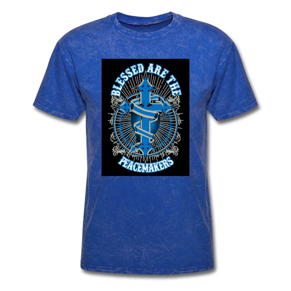 Blessed Are The Peacemakers Men's T-Shirt - mineral royal