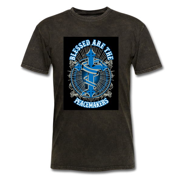 Blessed Are The Peacemakers Men's T-Shirt - mineral black