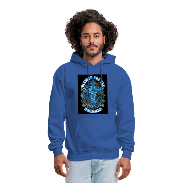 Blessed Are The Peacemakers Men's Hoodie - royal blue