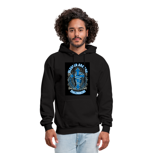 Blessed Are The Peacemakers Men's Hoodie - black