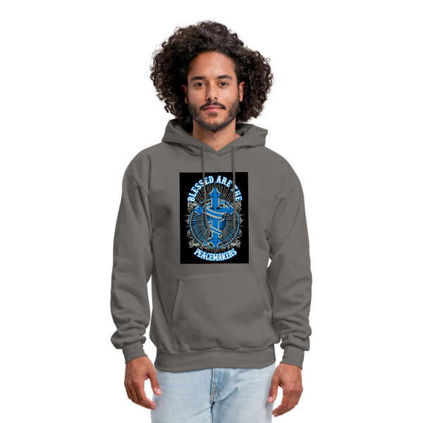 Blessed Are The Peacemakers Men's Hoodie - asphalt gray