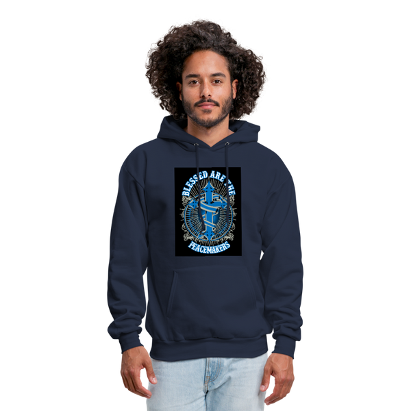 Blessed Are The Peacemakers Men's Hoodie - navy