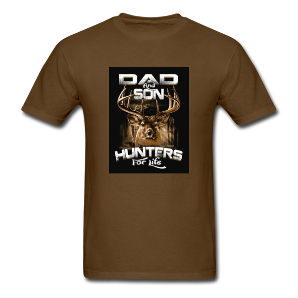 Dad & Son Hunters For Life Men's T-Shirt - brown