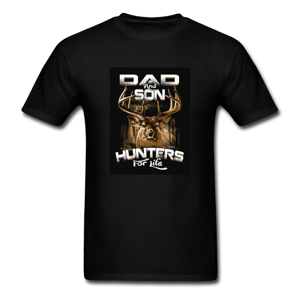 Dad & Son Hunters For Life Men's T-Shirt - black