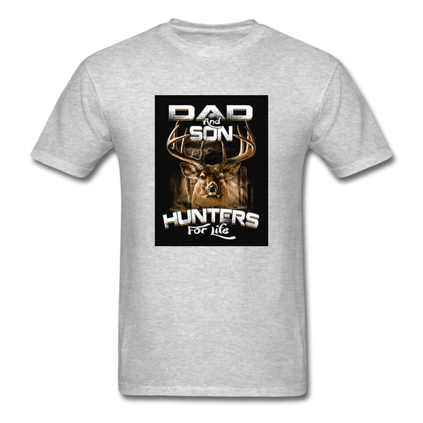 Dad & Son Hunters For Life Men's T-Shirt - heather gray