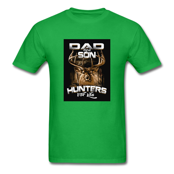 Dad & Son Hunters For Life Men's T-Shirt - bright green