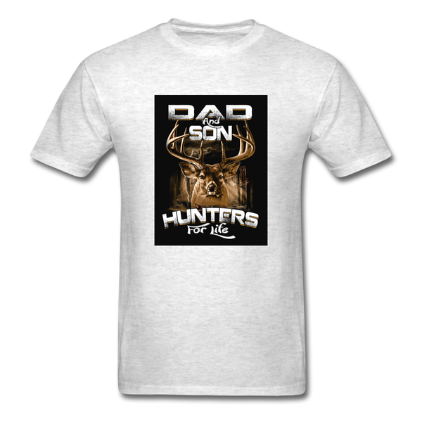 Dad & Son Hunters For Life Men's T-Shirt - light heather gray