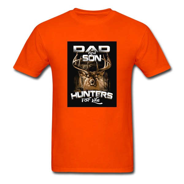 Dad & Son Hunters For Life Men's T-Shirt - orange
