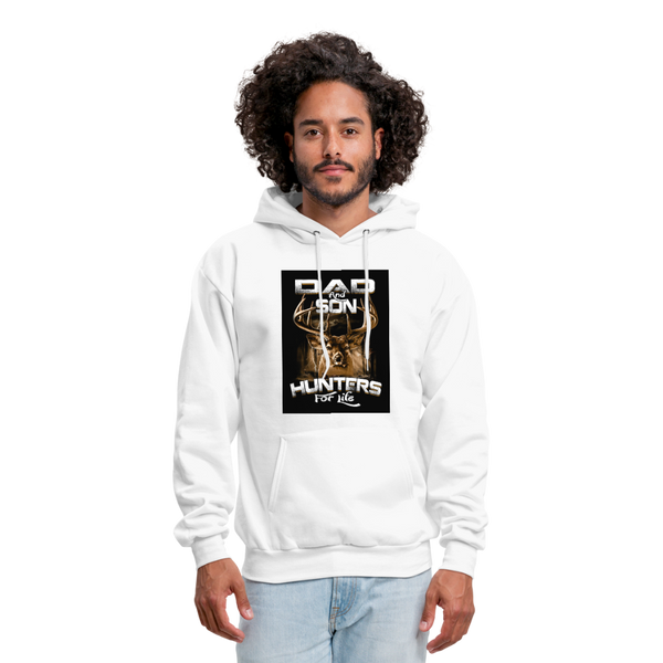 Dad & Son Hunters For Life Men's Hoodie - white