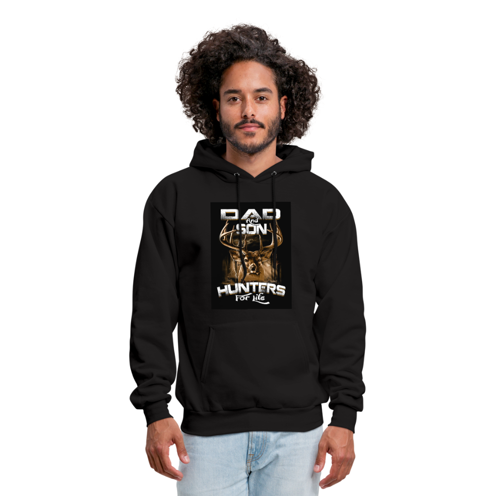 Dad & Son Hunters For Life Men's Hoodie - black