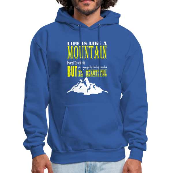 Life Is Like A Mountain Men's Hoodie - royal blue