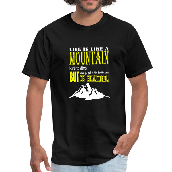 Life is Like A Mountain Men's T-Shirt - black