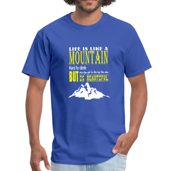 Life is Like A Mountain Men's T-Shirt - royal blue