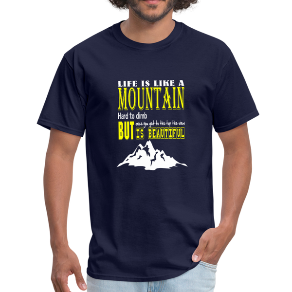 Life is Like A Mountain Men's T-Shirt - navy