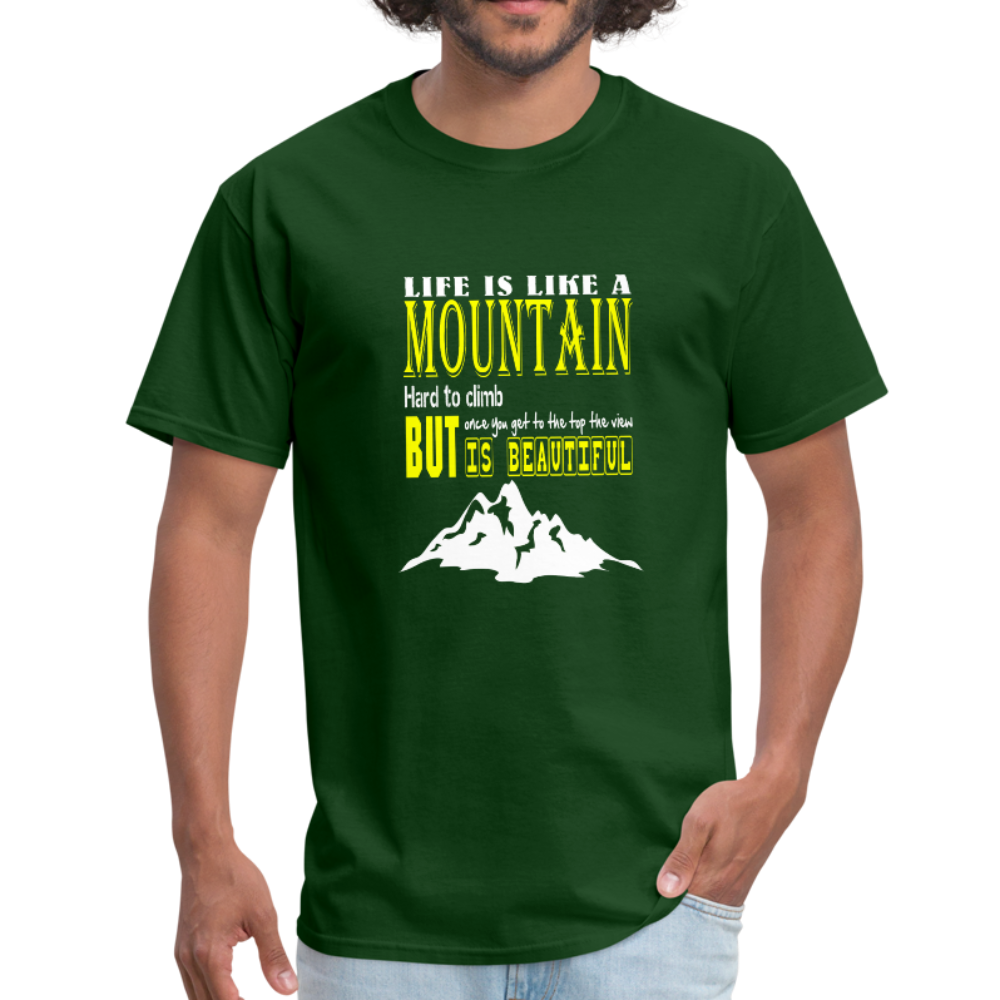 Life is Like A Mountain Men's T-Shirt - forest green