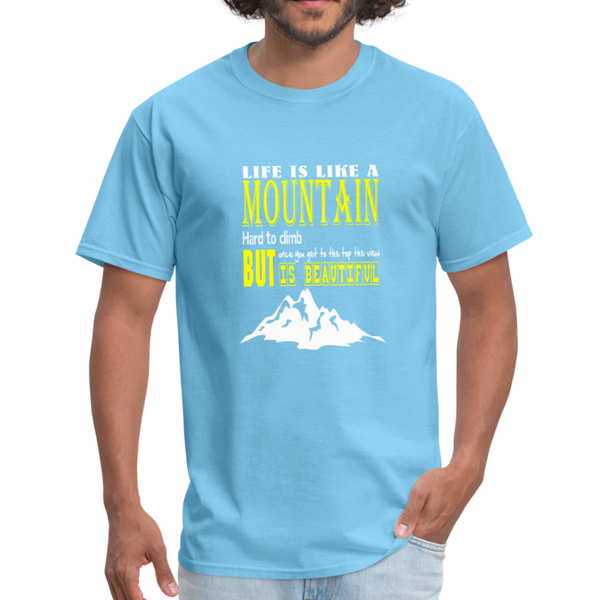 Life is Like A Mountain Men's T-Shirt - aquatic blue