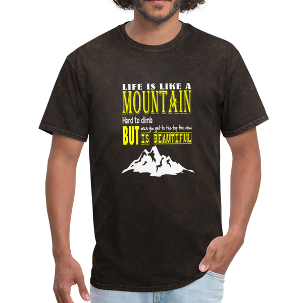 Life is Like A Mountain Men's T-Shirt - mineral black