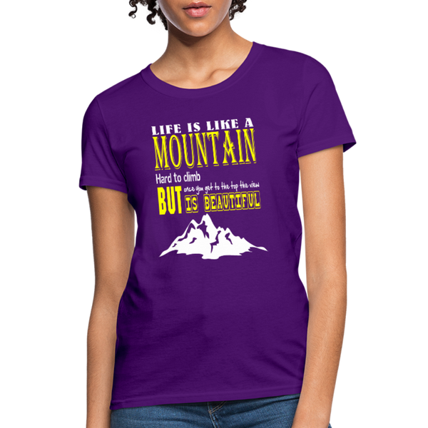 Life Is Like A Mountain Women's T-Shirt - purple