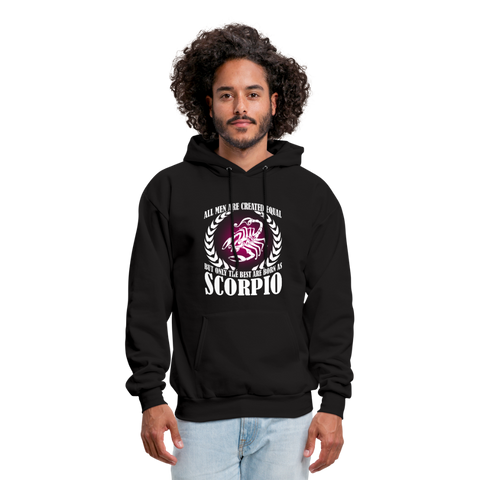 All Men Are Created Equal But Only The Best Are Born As Scorpio Men's Hoodie - black