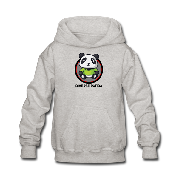 Original Diverse Panda Kids' Hoodie - heather gray