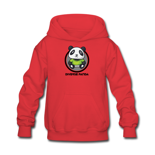 Original Diverse Panda Kids' Hoodie - red