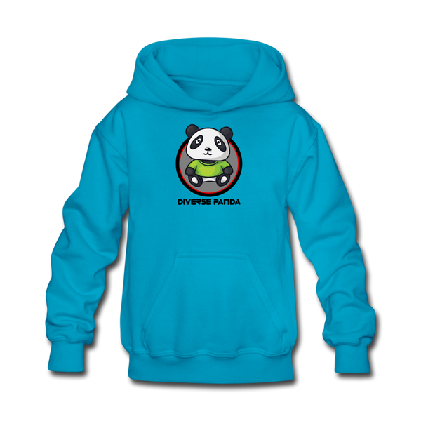 Original Diverse Panda Kids' Hoodie - turquoise
