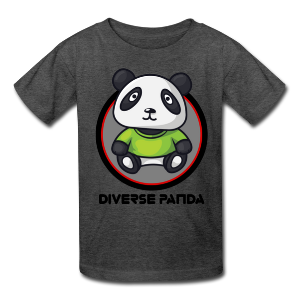 Original Diverse Panda Kids' T-Shirt - heather black
